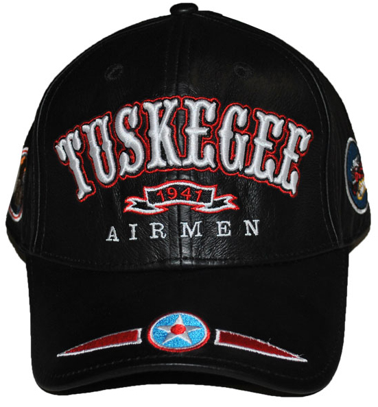 Tuskegee Airmen Leather Cap - TA041-BLK