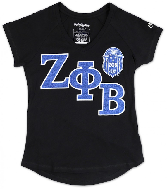 Zeta Black V-Neck Tee - 2020