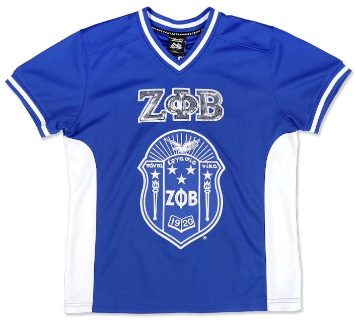 Zeta Phi Beta Rhinestone Football Jersey - 2023