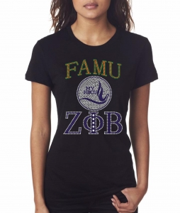 Zeta - Florida A&M University Bling Shirt - CO
