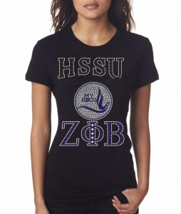 Zeta - Harris Stowe State University Bling Shirt - CO