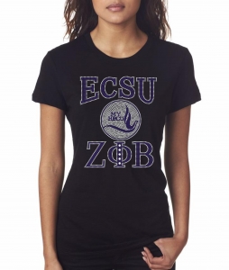 Zeta - Elizabeth City State Bling Shirt - CO