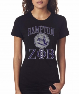 Zeta - Hampton University Bling Shirt - CO