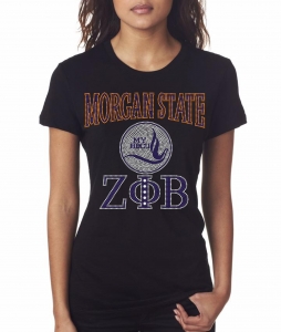 Zeta - Morgan State University Bling Shirt - CO