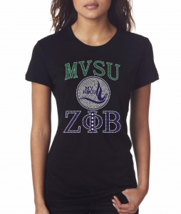 Zeta - Mississippi Valley State University Bling Shirt - CO