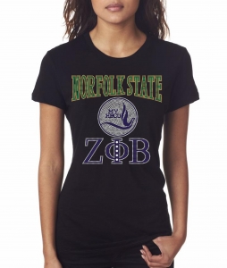 Zeta - Norfolk State University Bling Shirt - CO