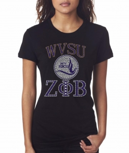 Zeta - West Virginia State Bling Shirt - CO
