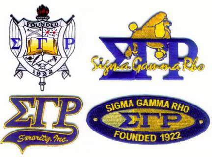 Sigma Gamma Rho Sorority Patches Set of 4