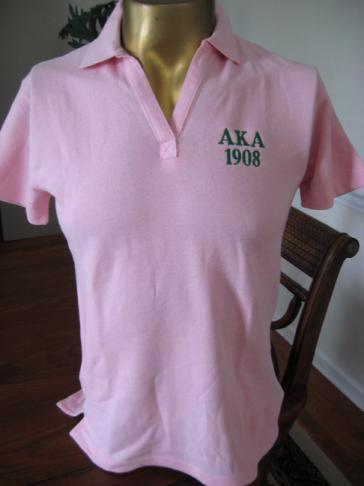AKA Pink Polo Shirt - w/ Open Collar WW