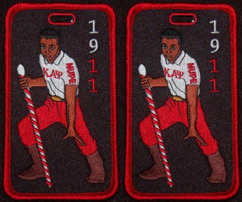 Kappa Stepper with Cane Embroidered Luggage Tags - Set of 2