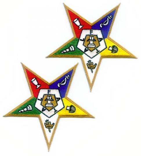 Order of the Eastern Star - Pair Star Patches