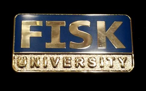 FISK Blue and Gold Rectangular Lapel Pin - UNISEX - CO