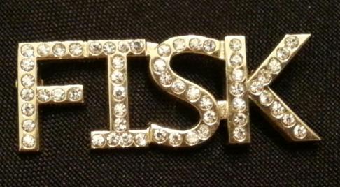 FISK Clear Bling Crystal Letter Pin - Large - CO