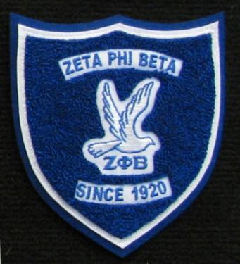 Zeta Chenille Dove Shield Patch