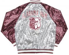 Alabama A&M University Women's Sequin Jacket with Sequin Sleeves - 2024 1