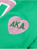 AKA Green Glitter Lettering Long Sleeve Tee - 2023 2