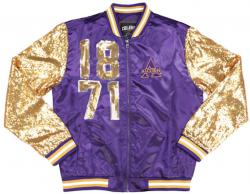 Alcorn State Women's Satin Jacket with Sequin Sleeves - 2024