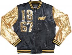 Alabama State Women's Satin Jacket with Sequin Sleeves - 2024