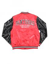 Clark Atlanta Women's Satin Jacket with Sequin Sleeves - 2024 1