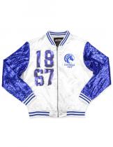 Fayetteville State Women's Satin Jacket with Sequin Sleeves - 2024