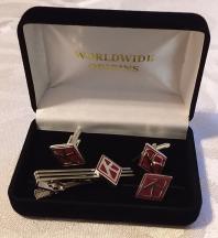 Kappa Symbol Octagon Cufflinks - Lapel Pin - Tiebar - Set - WW