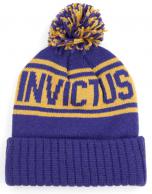 Omega Letter Purple Beanie w/ Puffball - 2023 1