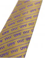 Omega Old Gold Letters Silk Tie - 2023 1