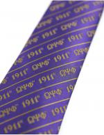 Omega Purple Letters Silk Tie - 2023 1
