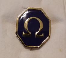 Omega Symbol Octagon Cufflinks - Lapel Pin - Tiebar - Set - WW 1