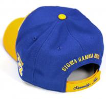 Sigma Gamma Rho Sorority Blue Cap w/ Gold Bib - 2023 1