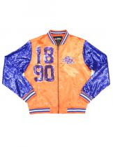 Savannah State Women's Satin Jacket with Sequin Sleeves - 2024
