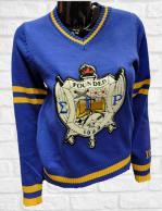 Sigma Gamma Rho Sorority Chenille V-Neck Sweater - BD