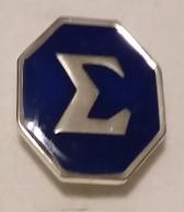 Sigma Symbol Octagon Cufflinks - Lapel Pin - Tiebar - Set - WW 2