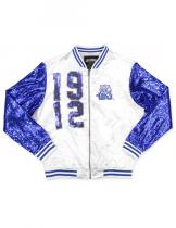 Tenn State Women's Satin Jacket with Sequin Sleeves - 2024
